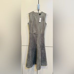 Ann Taylor faux suede gray/slate dress new with tags size 00